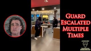 La sécurité aux US : il ne sait pas se servir de sa matraque -> hop 1 balle dans le buffet