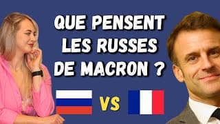 Vidéo Macron qui à la côte en Russie ahi