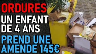 Un enfant de 4 ans prend une amende de 145 euros pour ne pas avoir vidé les poubelles corectement