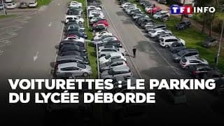 Voiturettes  le parking du lycée déborde
