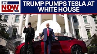 Trump filme une publicité Tesla à la maison blanche