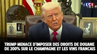 TRUMP annonce vouloir mettre 200% de taxe sur les VIN et CHAMPGNE FRANCAIS