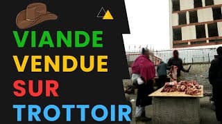 TIERS-MONDE : Les africains vendent de la viande sur le trottoir en plein Paris