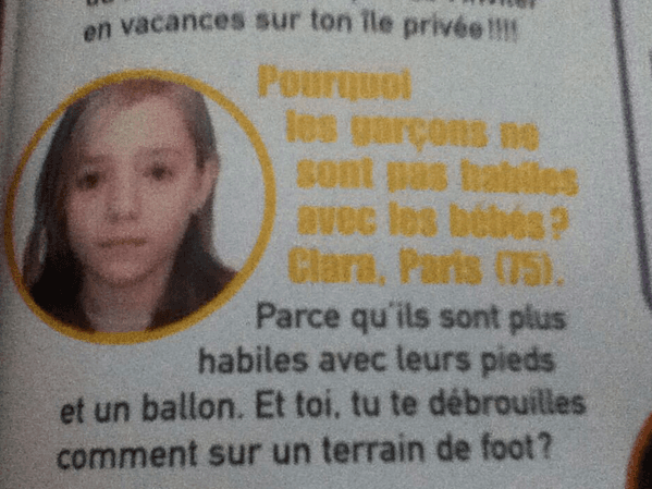 Picsou Magazine : " Et TOI CLARA ? Tu vaux quoi au FOOT ? "