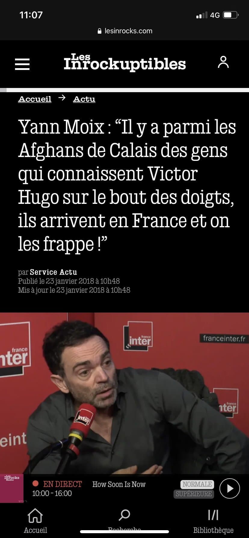 Yann MOIX : « il y a des MIGRANTS AFGHANS qui connaissent VICTOR HUGO sur le BOUT DES DOIGTS »