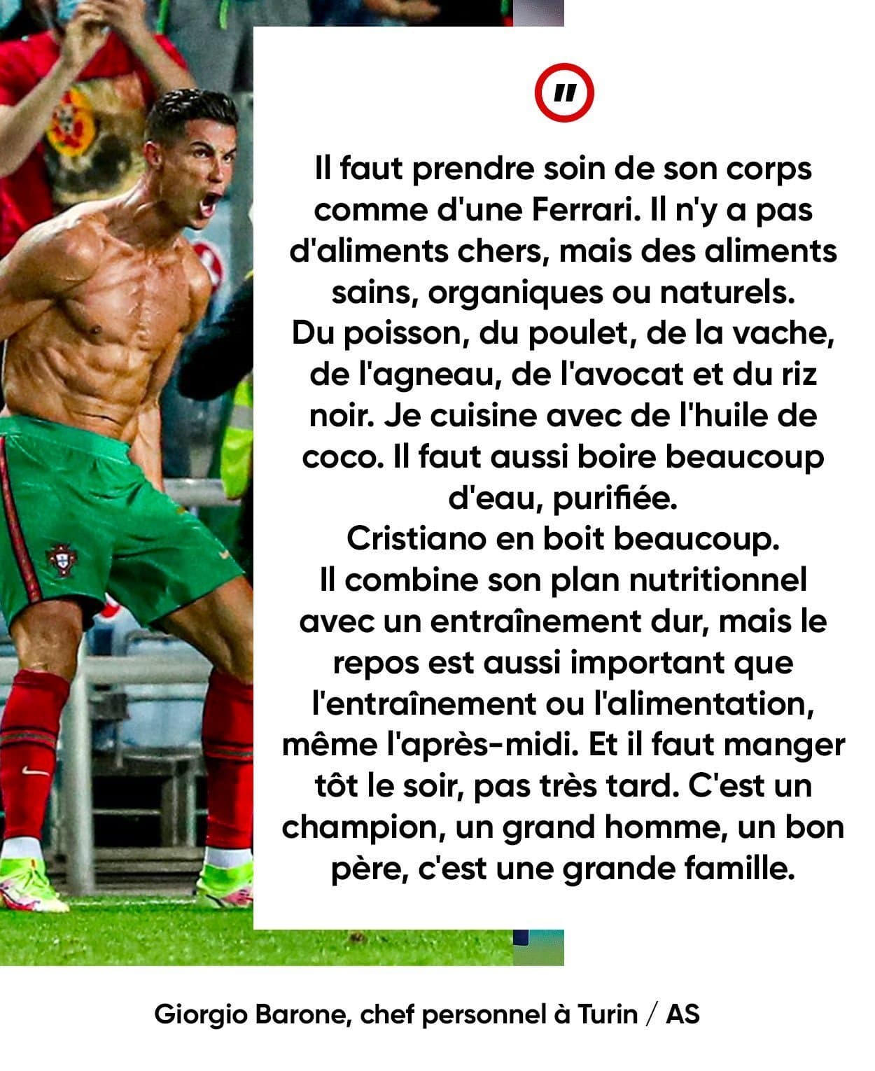 CR7 "Mon dernier Coca était il y a 10 ans"