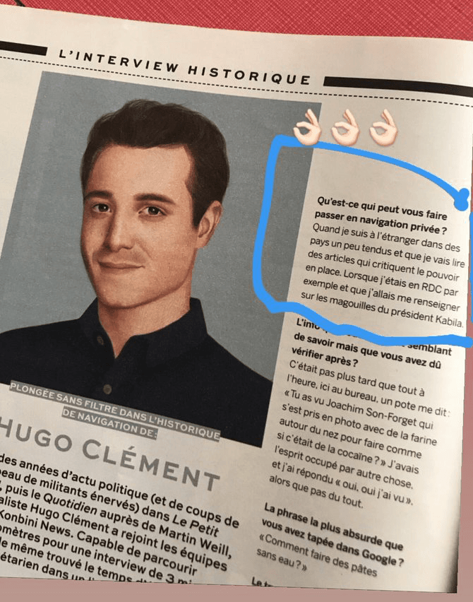 HUGO CLEMENT - "JE ME MET EN NAVIGATION PRIVÉE QUAND JE VOYAGE DANS DES DICTATURES"