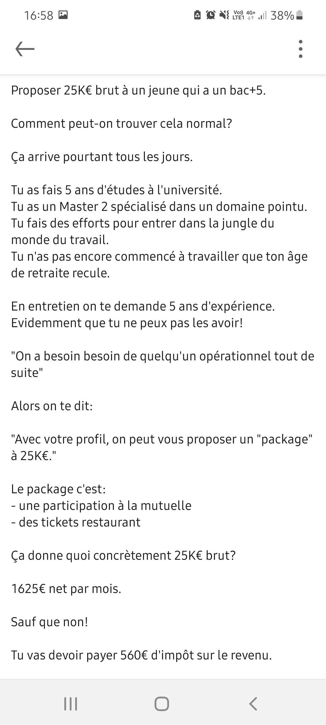 Une ÉTUDIANTE BAC+5 se plaint de son SALAIRE, un BOOMER la recadre CASH