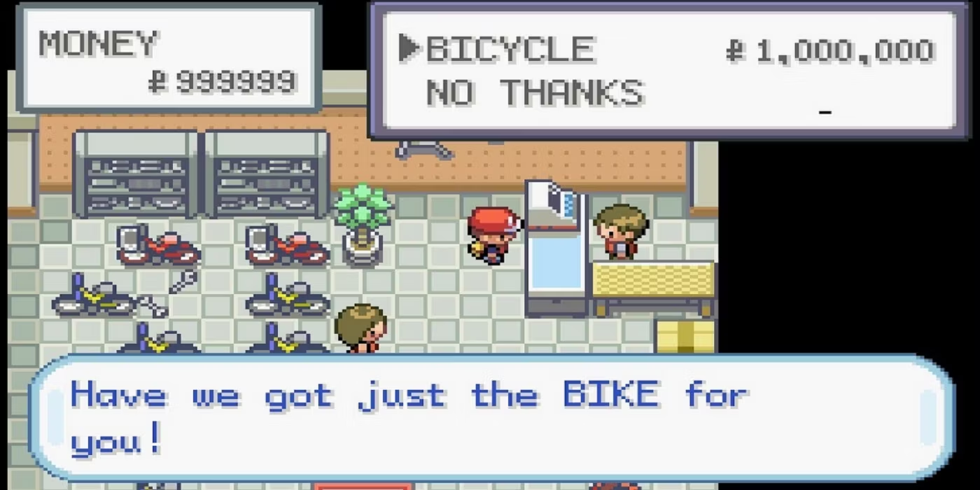 Dans POKEMON, 1 VÉLO = 1 MILLION de POKEDOLLARS