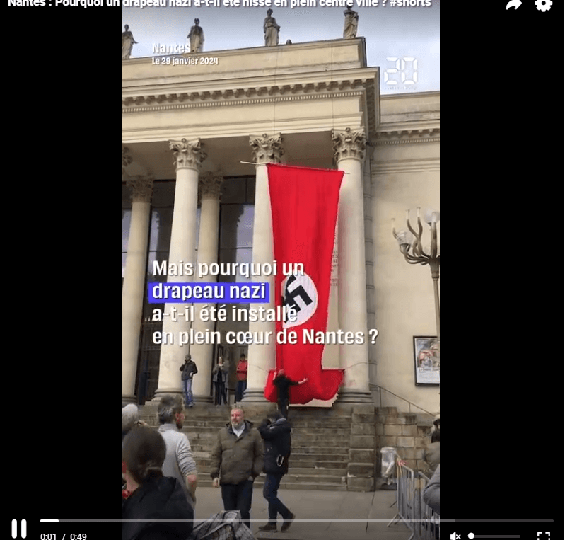 DRAPEAU NAZI à NANTES "Un avant gout de LE PEN ZEMMOUR"