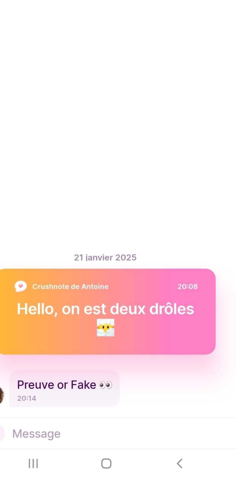 [Tinder] Je lui ai dit que j'étais drôle, je lui réponds quoi là ?