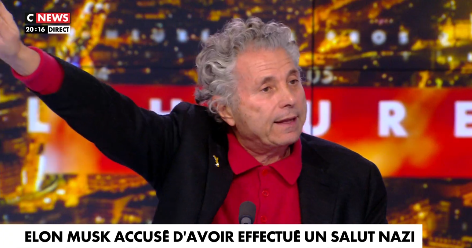 GOLDNADEL fait un salut nazi en plein direct à la TELE