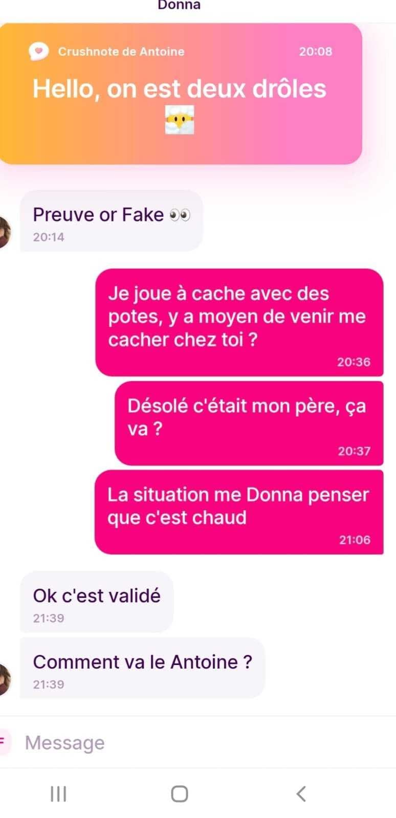 Suite [Tinder] Je lui ai dit que j'étais drôle, je lui réponds quoi là ?