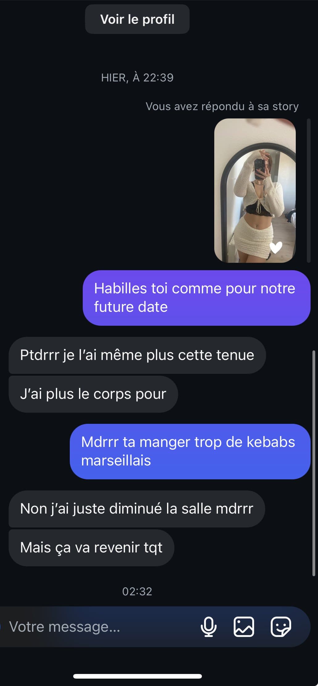 J’ai dragué une fille à la salle