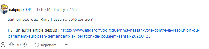 [HASSAN] Reddit ESSAYE de justifier son vote CONTRE la liberation de Boualem Sansal