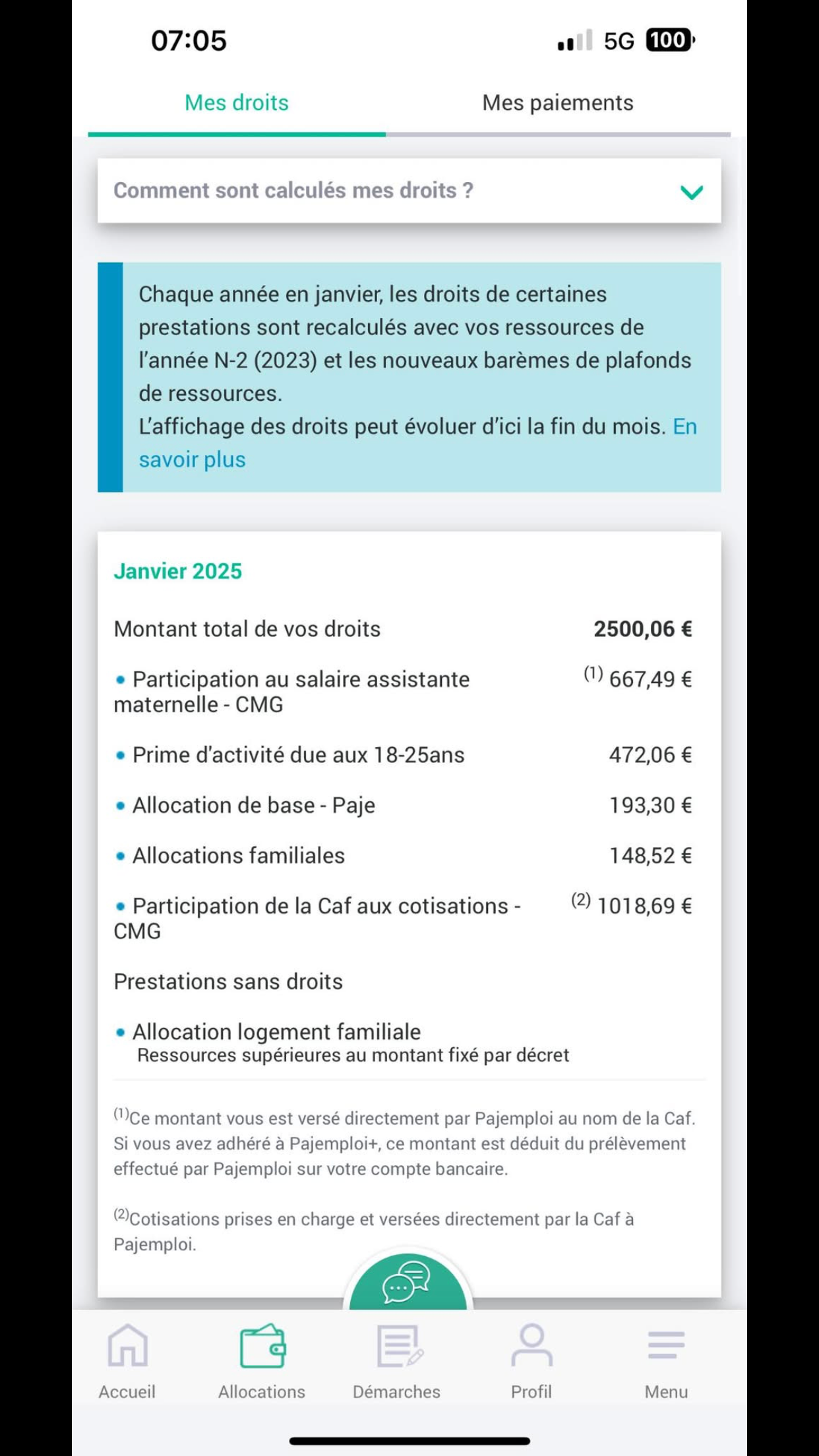 [PHOTO] La CAF me VERSE 2500€ par MOIS