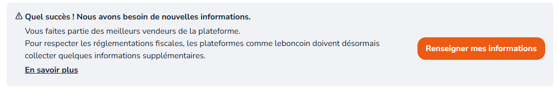 [Enfer Fiscal] Leboncoin qui veut mon numéro fiscal