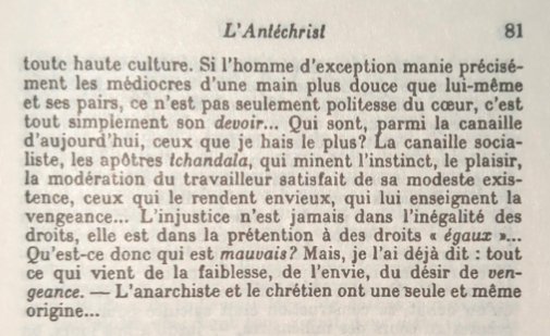 Nietzsche : "La GAUCHE et le CHRISTIANISME ont la meme origine"