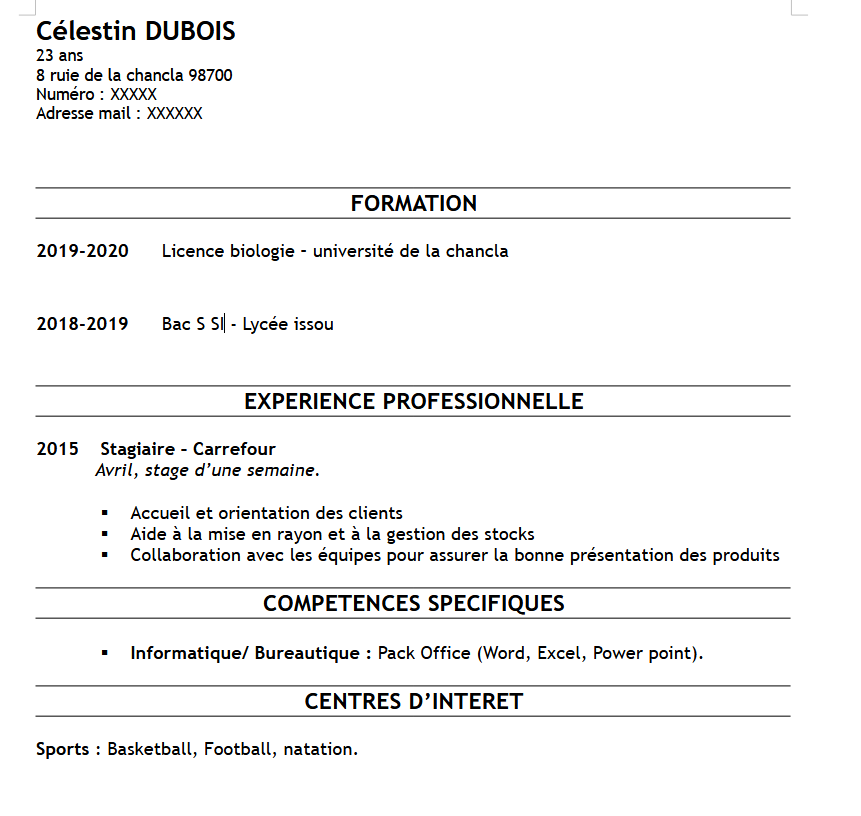 [ CV ] mon CV est correct?