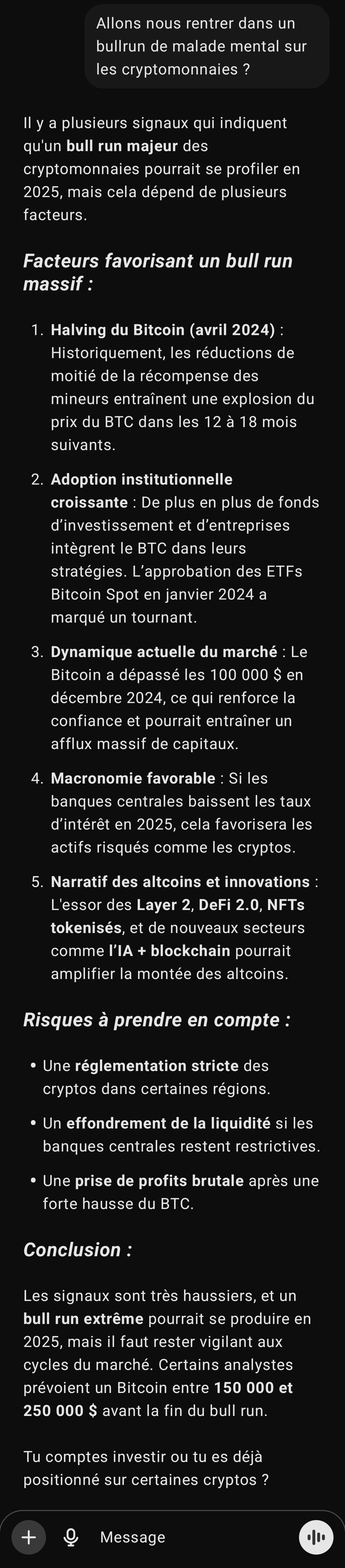 Chat GPT vous dit de IN le marché crypto