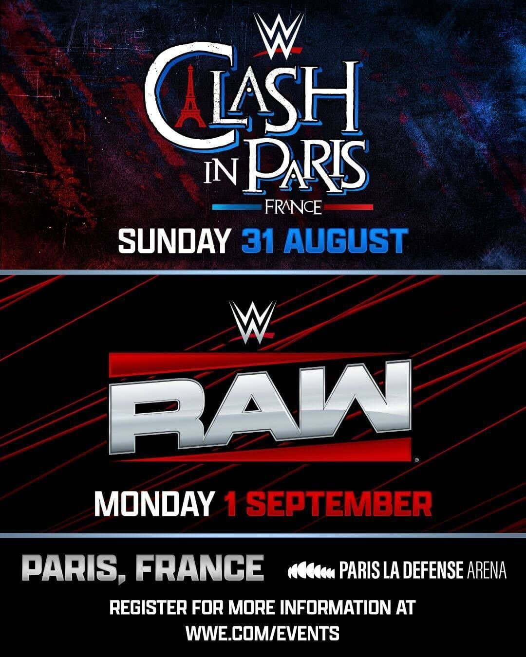 La WWE va revenir en FRANCE le 31 AOUT