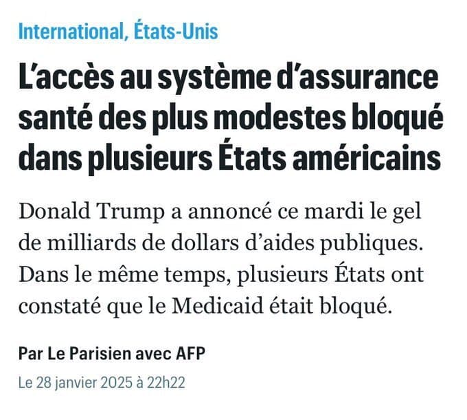 TRUMP interdit l'assurance SANTÉ aux classes populaires