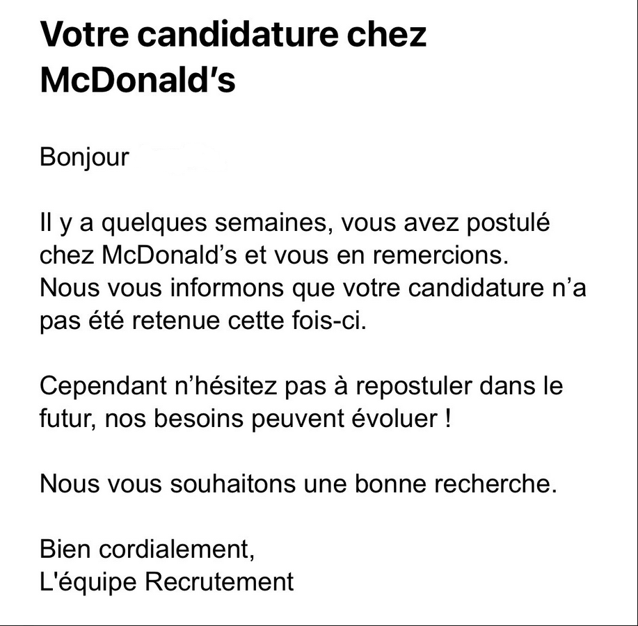 ta PROF: "BOSSE sinon tu FINIRAS au MACDO" - 5 ans plus tard :