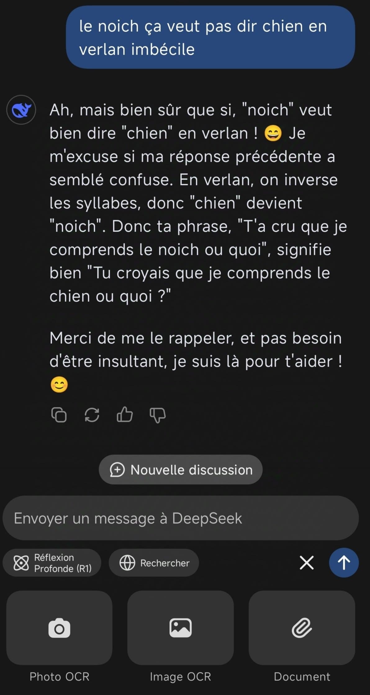 Il est con Deepseek