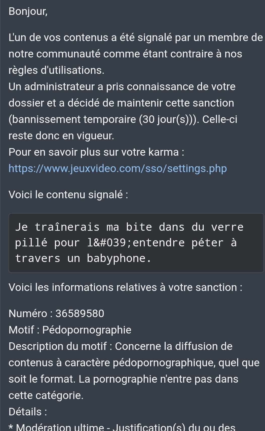 J'ai mangé un BAN pour PÉDOPORN