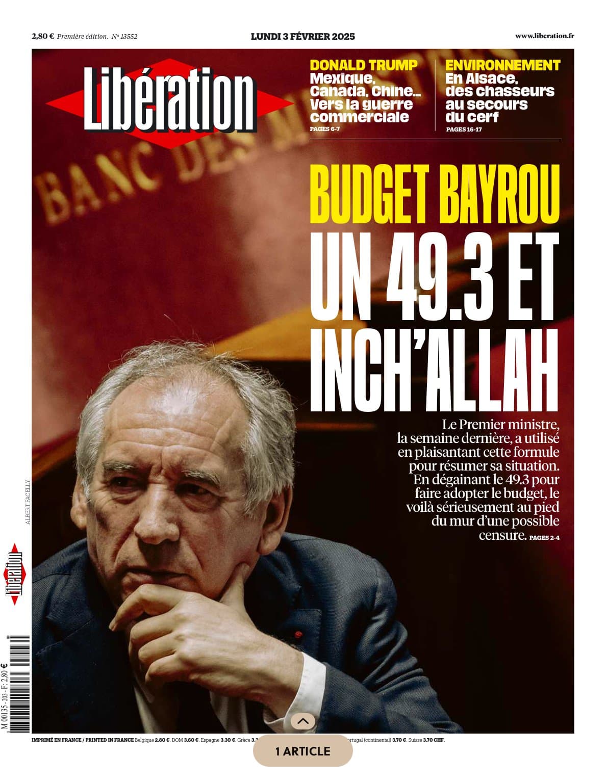 Aaaaya la UNE de LIBÉRATION