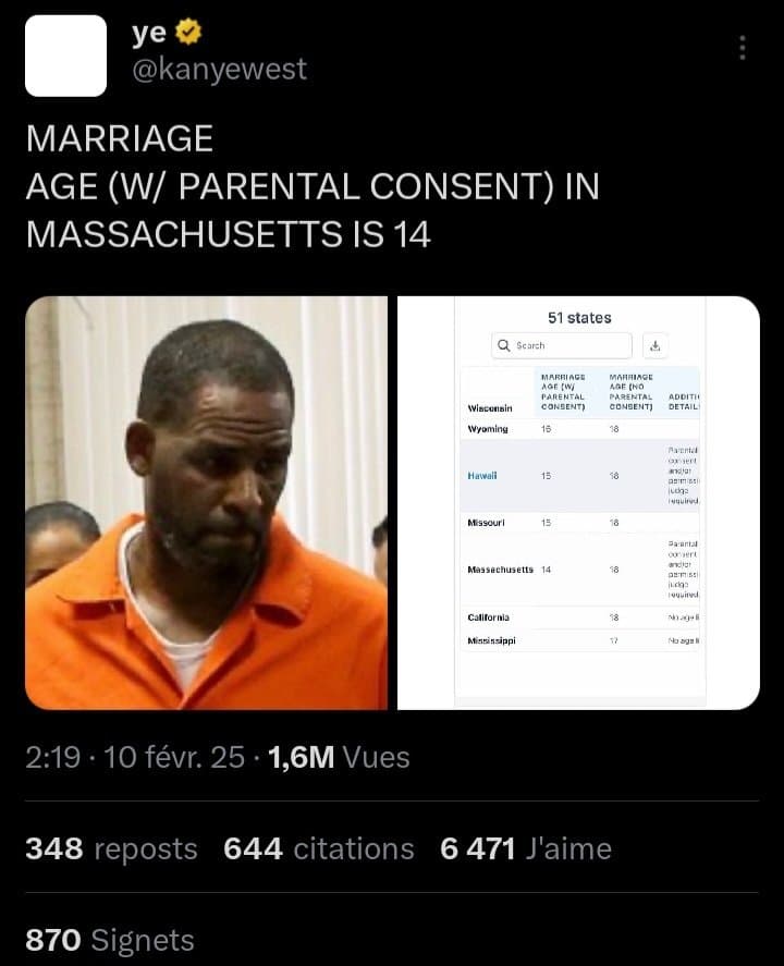 Kanye tweet sur R.Kelly