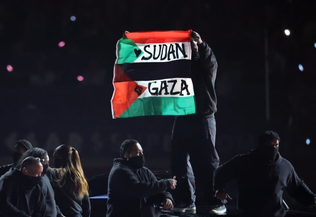 Le drapeau de la Palestine pendant le super bowl