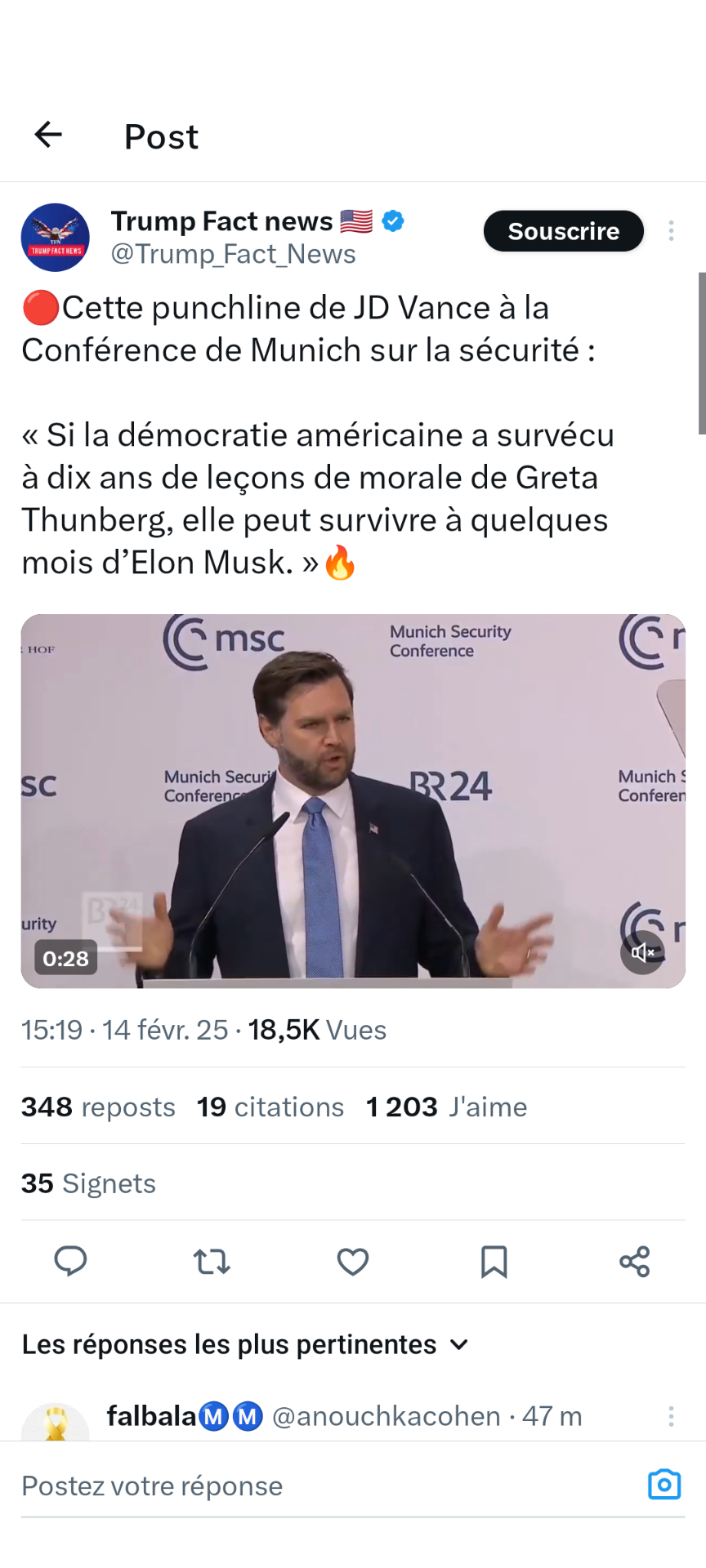 JD Vance reconnaît que Musk est une menace pour la démocratie américaine