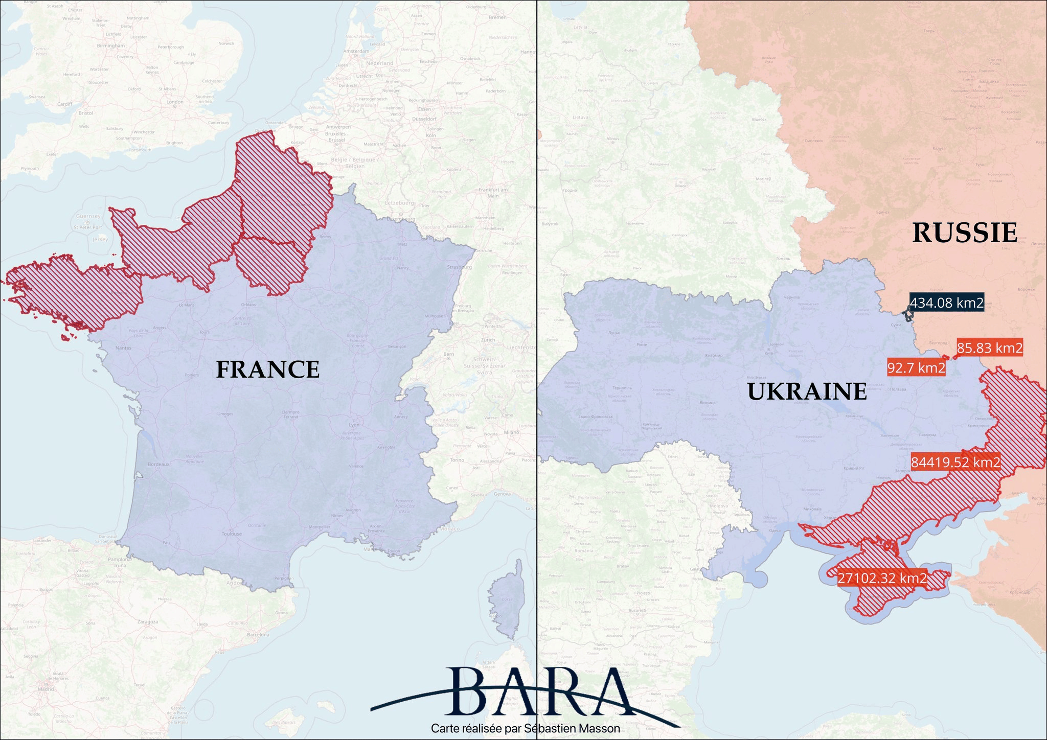 La FRANCE si elle était dans la même situation que l'UKRAINE