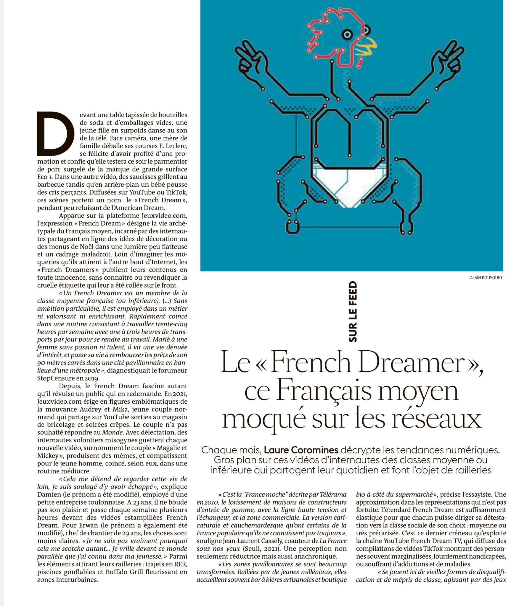 LE MONDE a fait un ARTICLE sur le FRENCH DREAM AYAAAAO