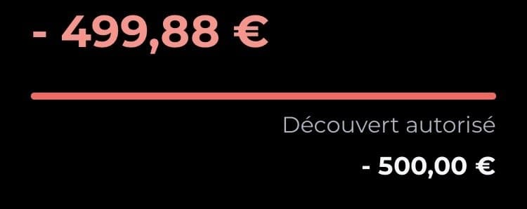 19 FÉVRIER ET À DÉCOUVERT DE -500€