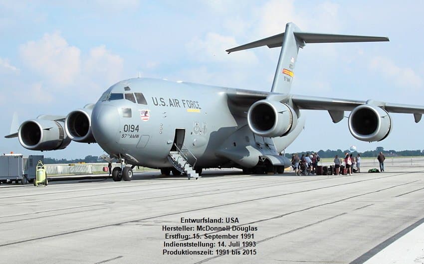 J'ai vu un boeing c-17 de l'us air force sur le tarmac d'orly