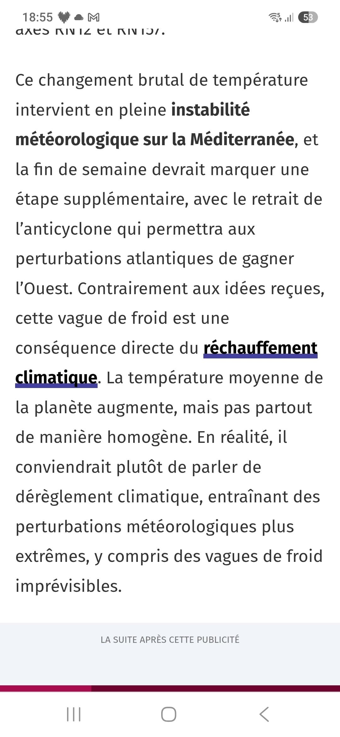 Le refroidissement climatique