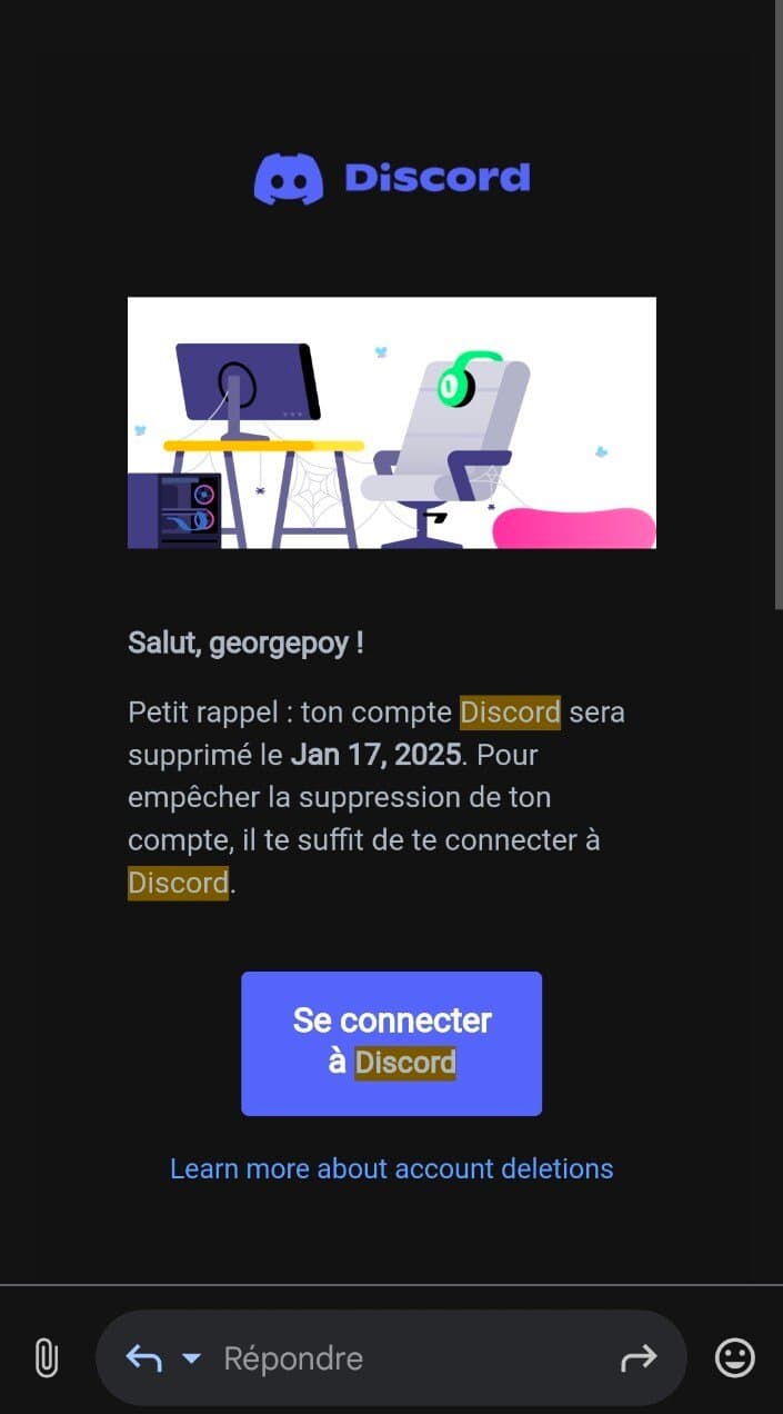 J'ai perdu tout mes comptes discord pour raid a cause de l'UE