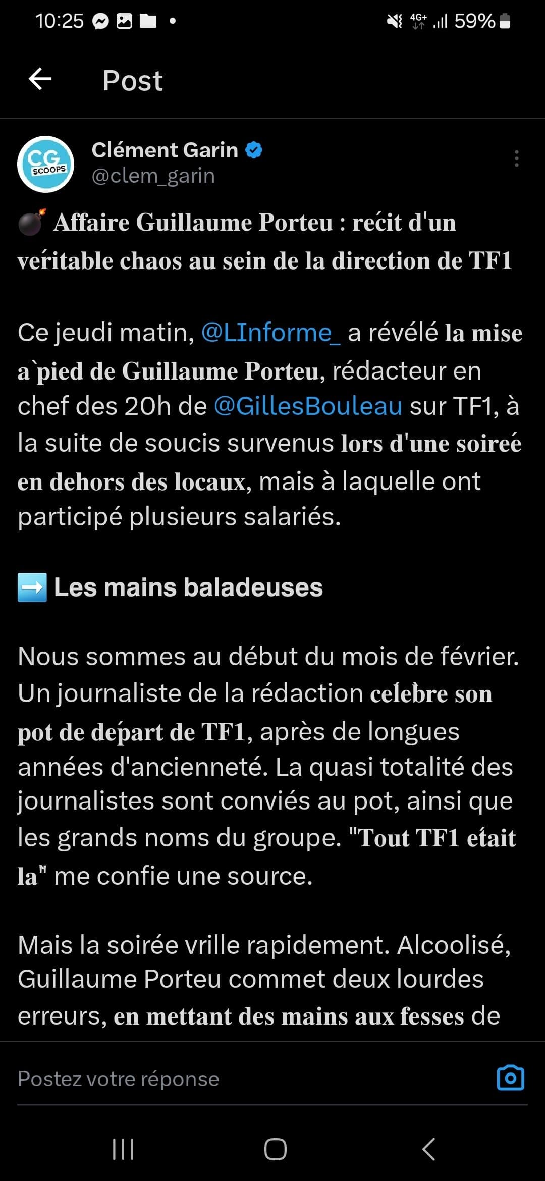 Le rédacteur en chef du 20h de TF1 écarté pour des mains aux fesses