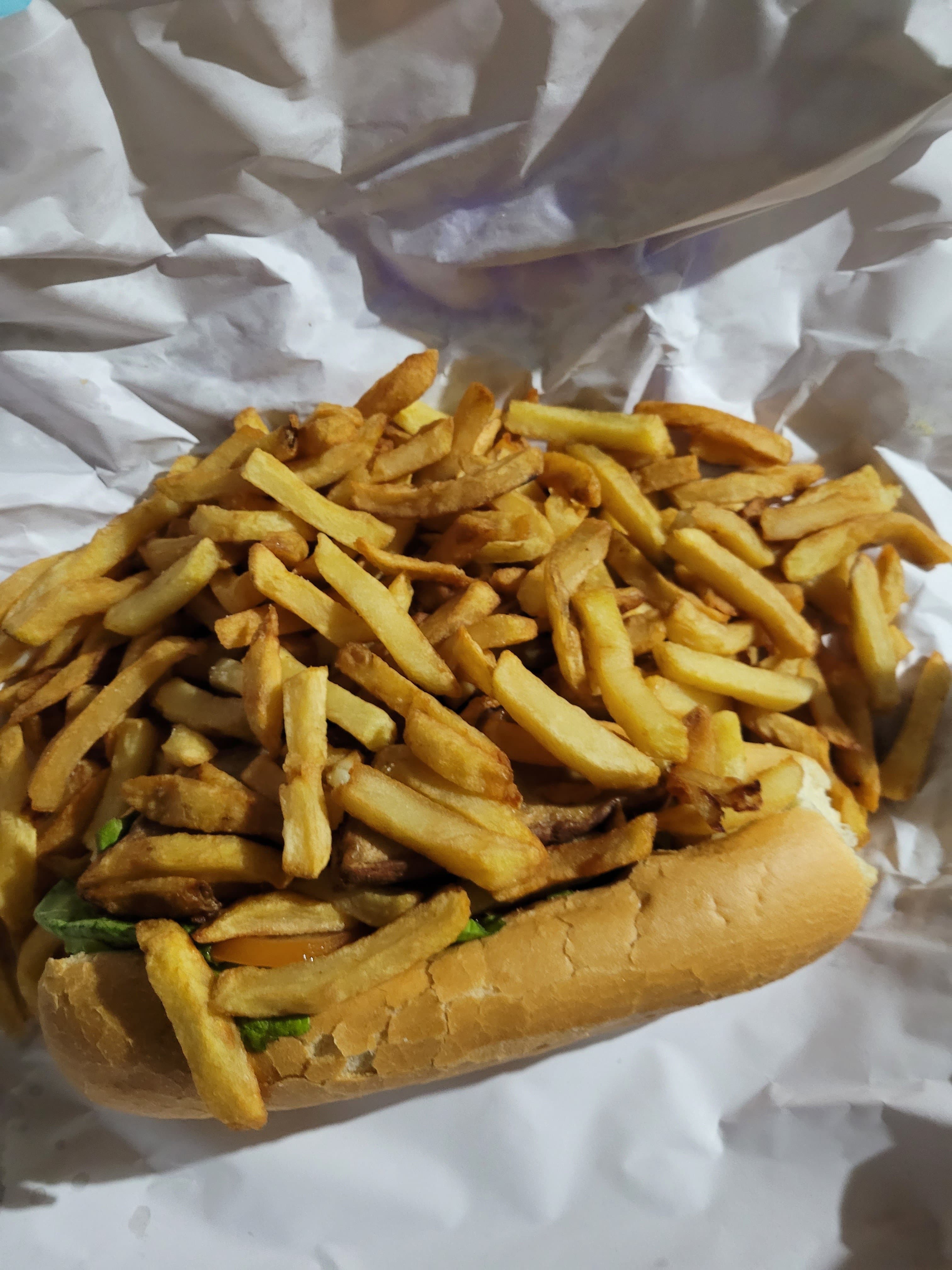 Mon repas de gros LARD de ce midi au SNACK BELGE (6€)