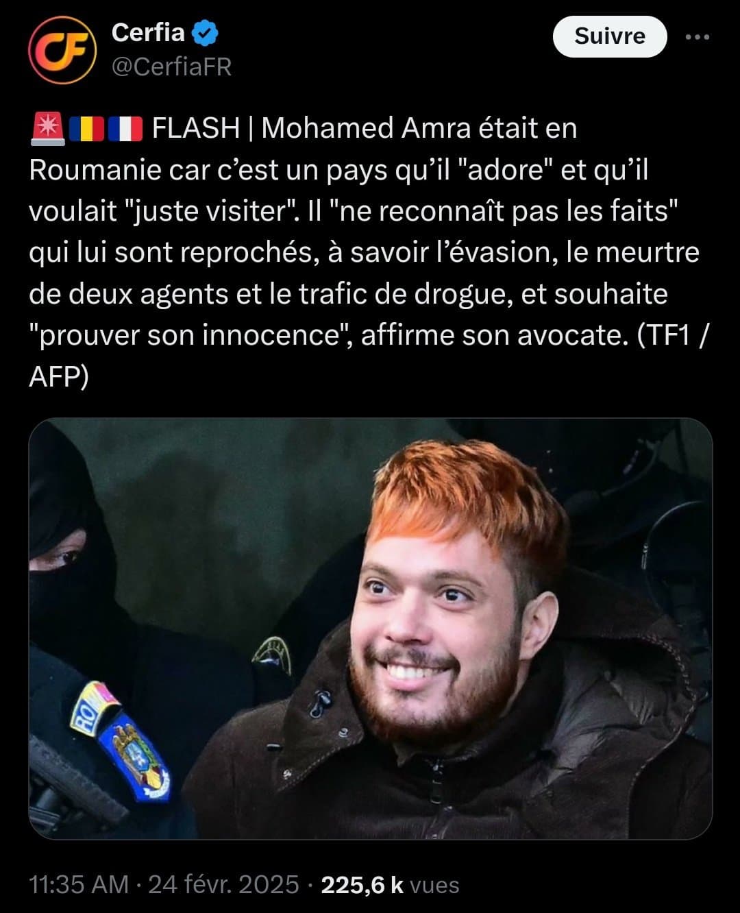 ALERTE : l'avocate de Mohamed Amra prend sa défense