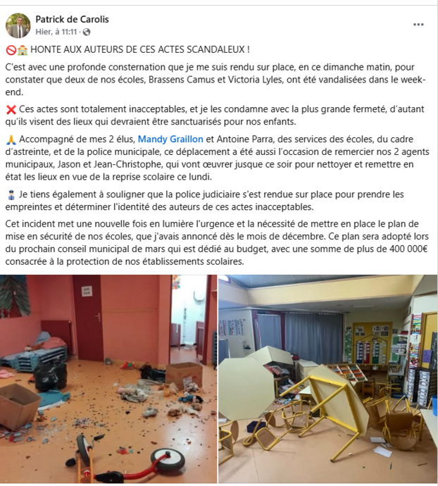 Arles (13) : deux écoles saccagées par des jeunes durant le week-end