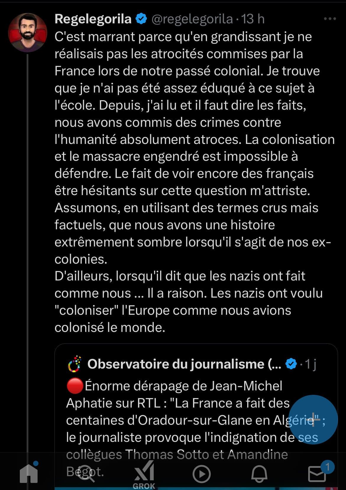 "la FRANCE en ALGÉRIE, c'était comme les n*zis"