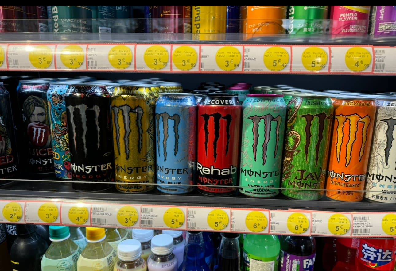 [Photo] Les canettes de Monster dispo à côté de chez moi