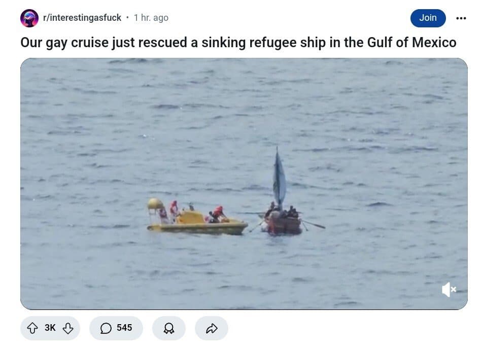 Le BATEAU GAY de REDDIT vient de SAUVER 11 MIGRANTS dans le GOLFE D'AMÉRIQUE