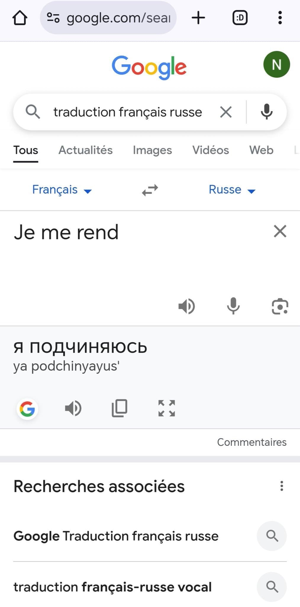 Faut vite que j'apprenne la langue russe...