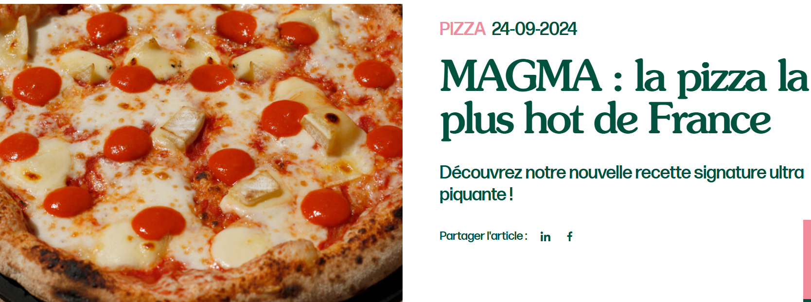 cette pizzeria innove avec la PIZZA MAGMA