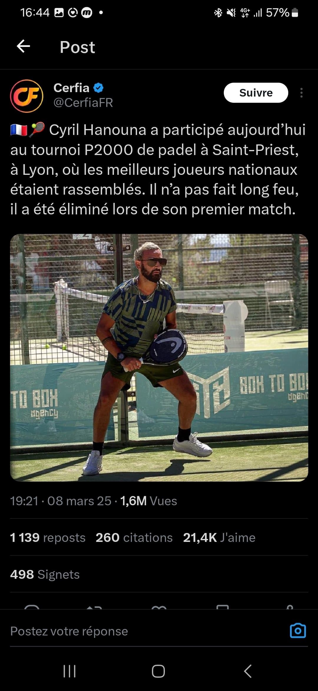 Cyril HANOUNA Humilié lors d'un tournoi de Padel