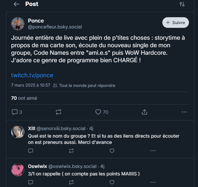 Ce célèbre STREAMER nous partage son PROGRAMME bien chargé !!